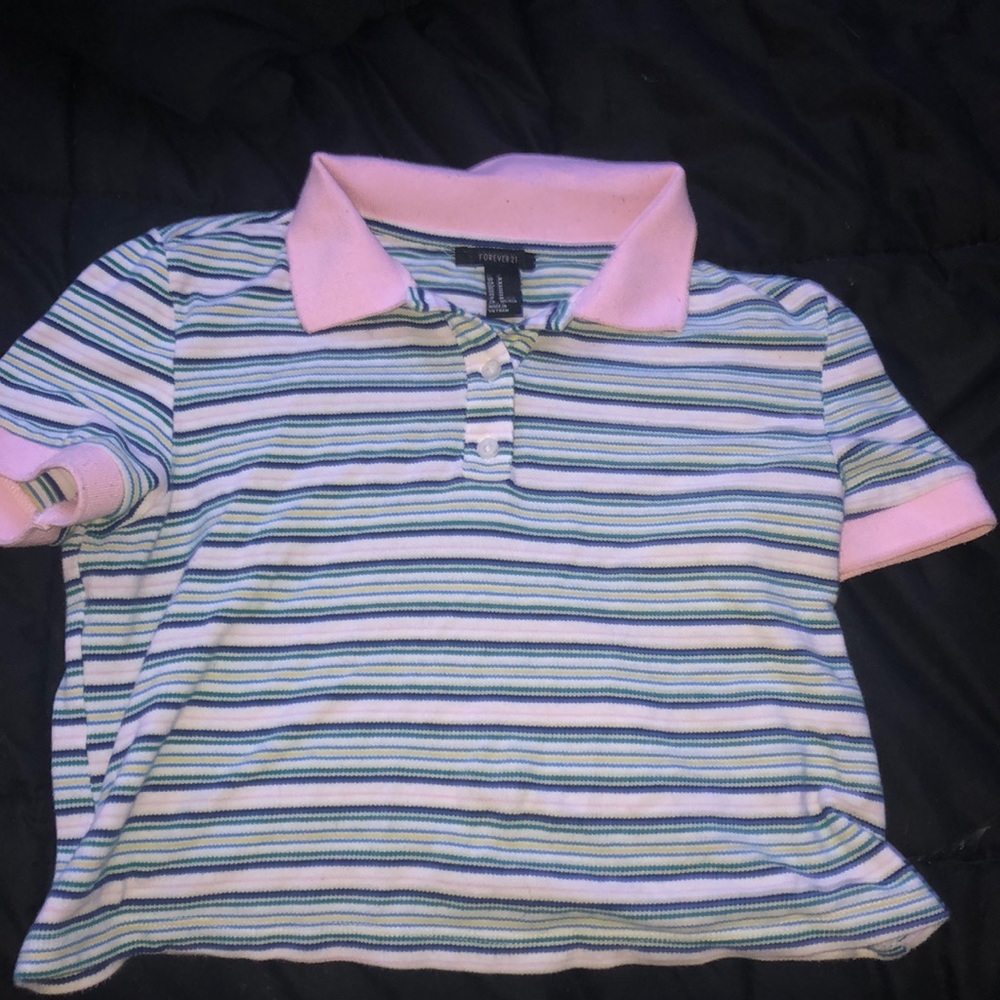 Forever 21 Striped Crop top,  Multicolored